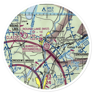 Burrello-Mechanicville Airport (K27) VFR Sectional Sticker (20 mile)