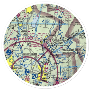 Burrello-Mechanicville Airport (K27) VFR Sectional Sticker (30 mile)