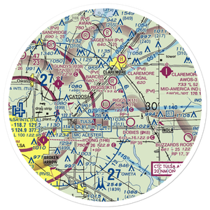 Sam Riggs Airpark (K11) VFR Sectional Sticker (30 mile)