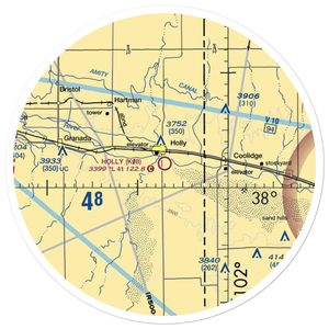 Holly Airport (K08) VFR Sectional Sticker (30 mile)