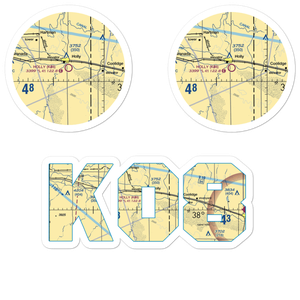 Holly Airport (K08) VFR Sectional Sticker Pack