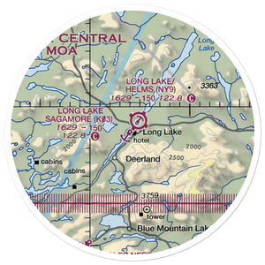 Long Lake Sagamore Seaplane Base & Marina (K03) VFR Sectional Sticker (20 mile)
