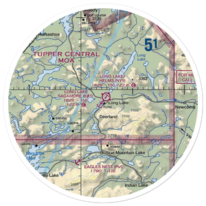Long Lake Sagamore Seaplane Base & Marina (K03) VFR Sectional Sticker (30 mile)