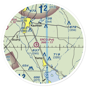 Hall Airport (K00) VFR Sectional Sticker (20 mile)