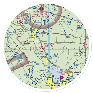 Hall Airport (K00) VFR Sectional Sticker (30 mile)