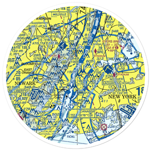 West 30th St. Heliport (JRA) VFR Sectional Sticker (30 mile)