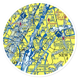 Pan Am Building Heliport (JPB) VFR Sectional Sticker (20 mile)