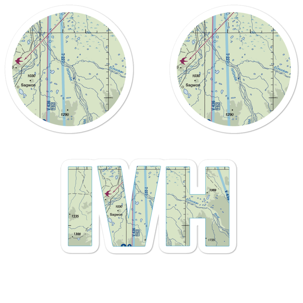 Ivishak Airport (IVH) VFR Sectional Sticker Pack 