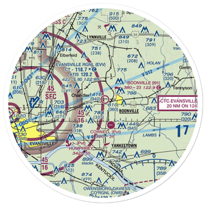 Boonville Airport (I91) VFR Sectional Sticker (30 mile)