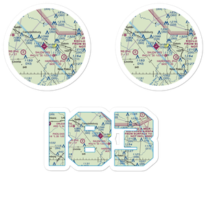 Salem Municipal Airport (I83) VFR Sectional Sticker Pack