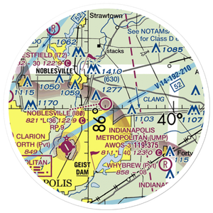 Noblesville Airport (I80) VFR Sectional Sticker (20 mile)