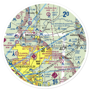 Noblesville Airport (I80) VFR Sectional Sticker (30 mile)