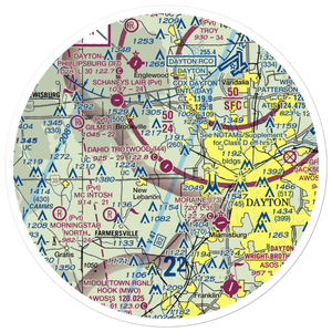 Dahio Trotwood Airport (I44) VFR Sectional Sticker (30 mile)