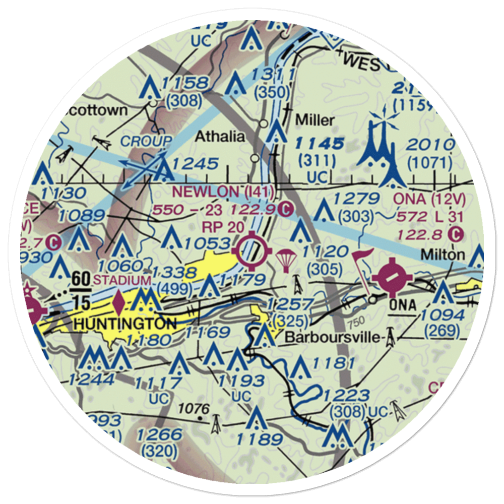 Robert Newlon Field (I41) VFR Sectional Sticker (20 mile) 