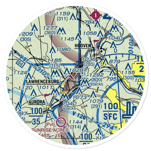 Action Airpark (I38) VFR Sectional Sticker (20 mile)