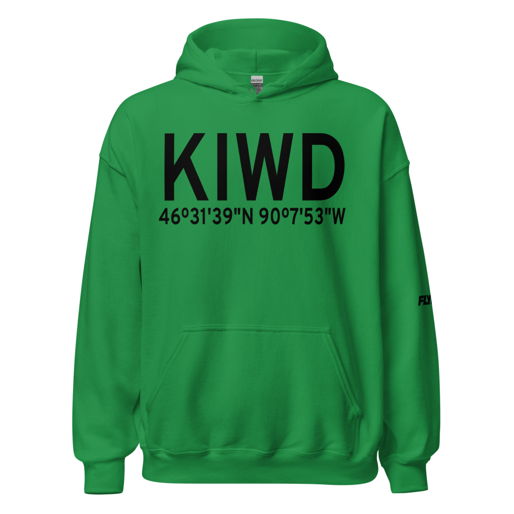 Gogebic Iron County Airport (KIWD) ICAO Hoodie Sweatshirt 