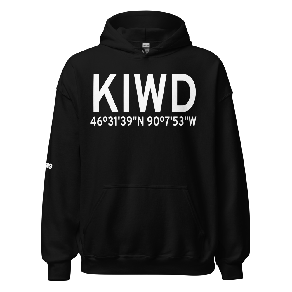 Gogebic Iron County Airport (KIWD) ICAO Hoodie Sweatshirt 