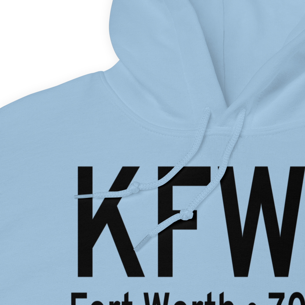Fort Worth Spinks Airport (KFWS) ICAO Hoodie Sweatshirt 