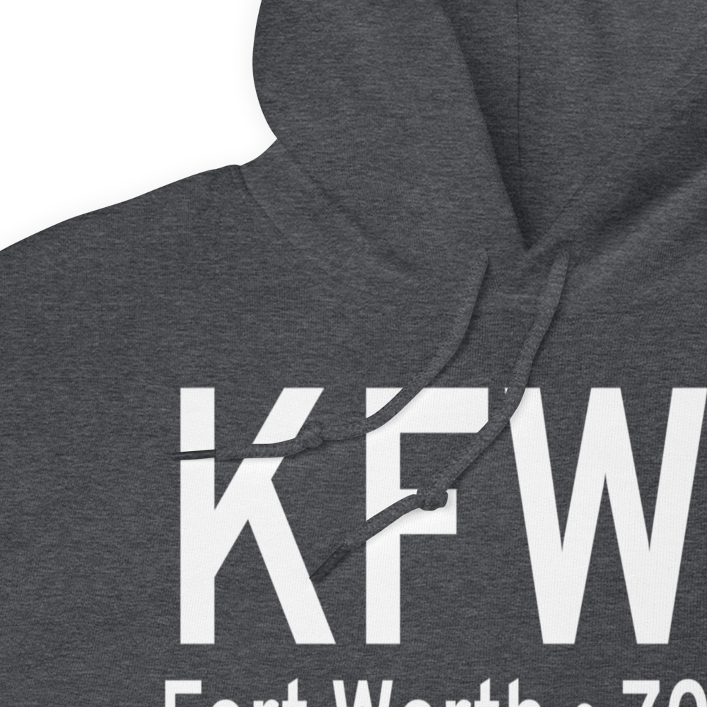 Fort Worth Spinks Airport (KFWS) ICAO Hoodie Sweatshirt 