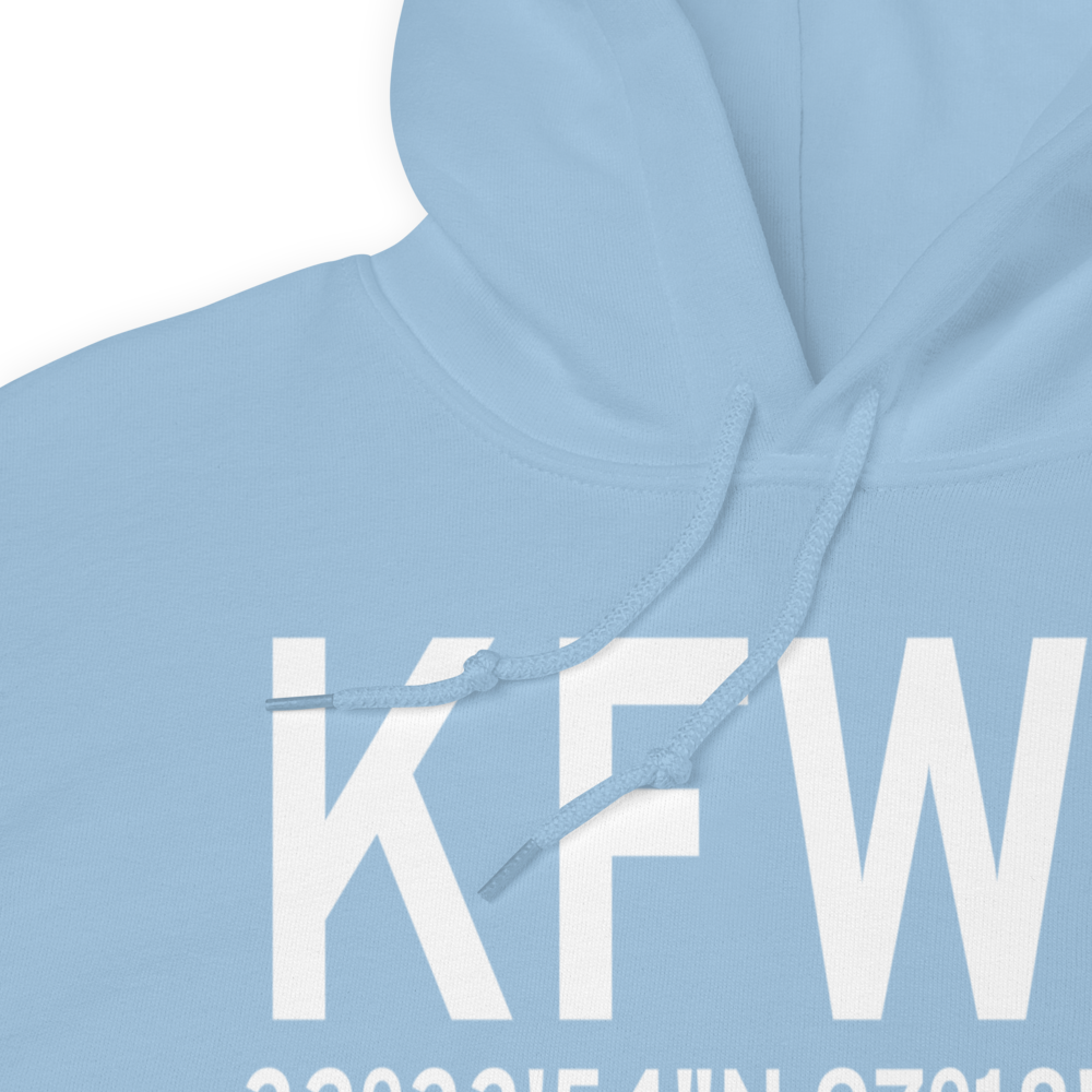 Fort Worth Spinks Airport (KFWS) ICAO Hoodie Sweatshirt 