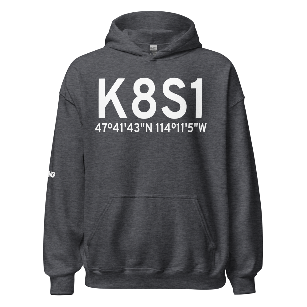 Polson Airport (K8S1) ICAO Hoodie Sweatshirt 