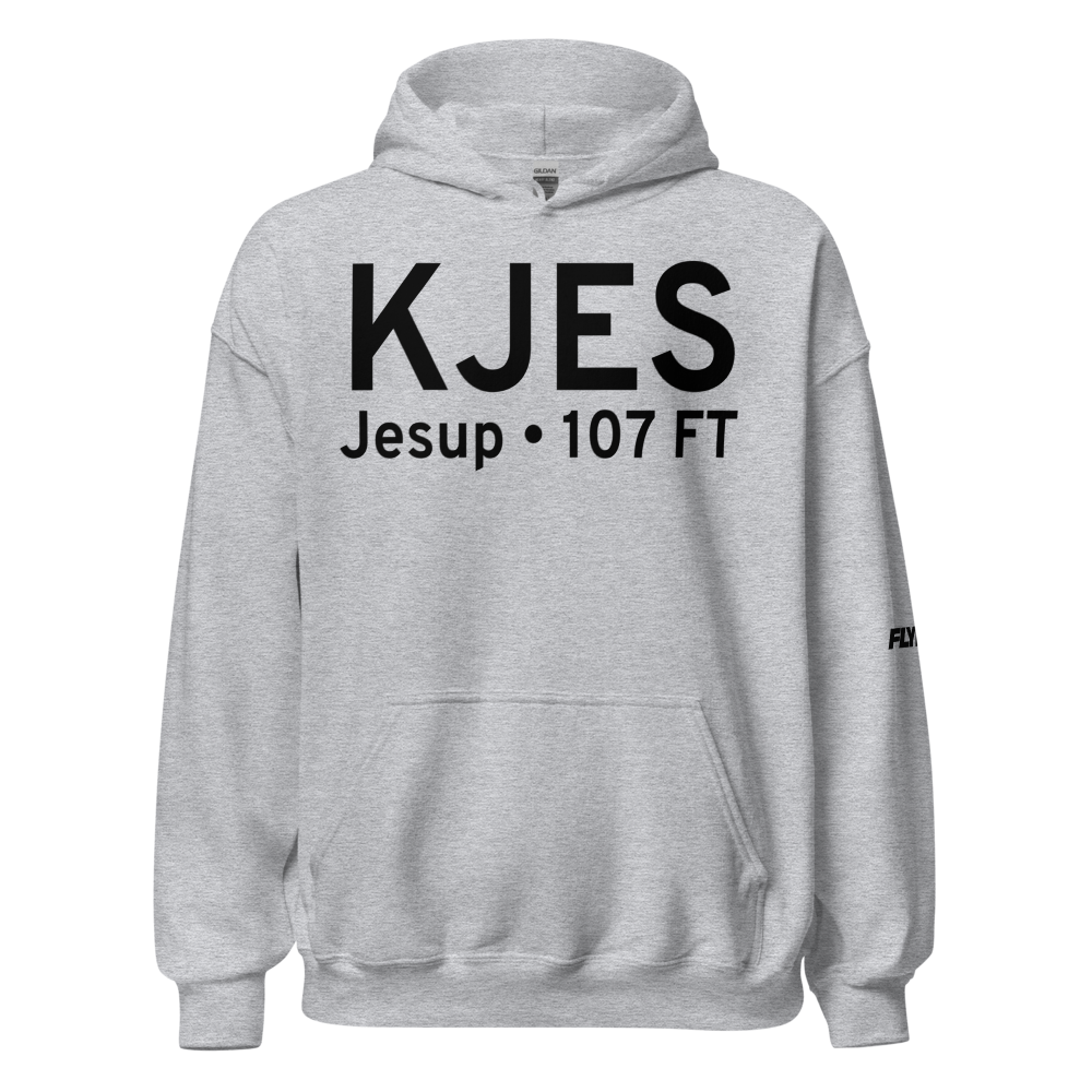Jesup Wayne County Airport (KJES) ICAO Hoodie Sweatshirt 