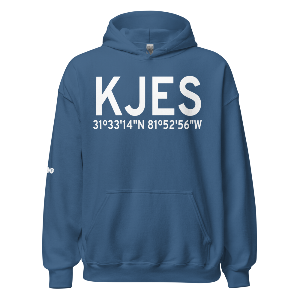 Jesup Wayne County Airport (KJES) ICAO Hoodie Sweatshirt 