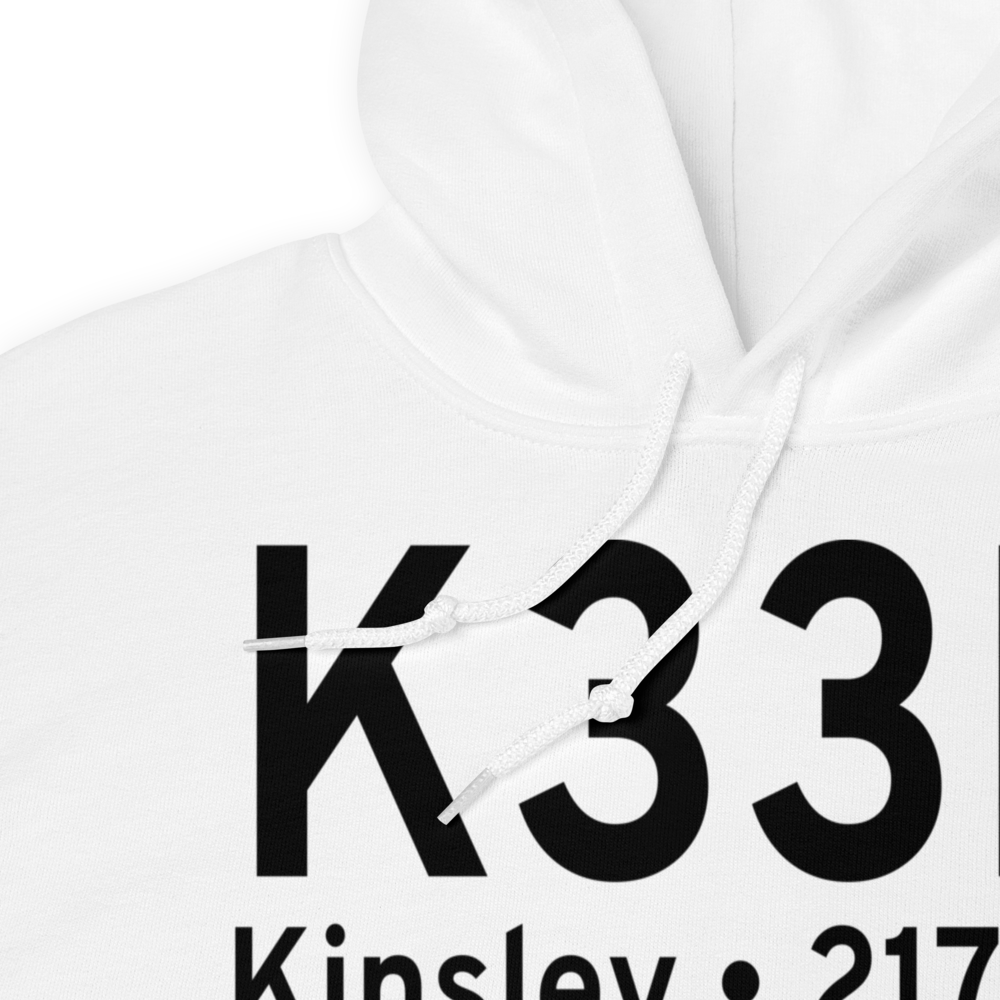 Kinsley Municipal Airport (K33K) ICAO Hoodie Sweatshirt 