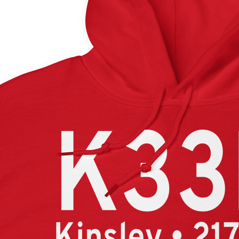 Kinsley Municipal Airport (K33K) ICAO Hoodie Sweatshirt 