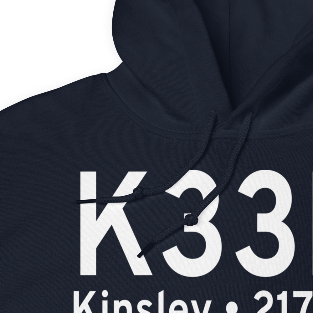 Kinsley Municipal Airport (K33K) ICAO Hoodie Sweatshirt 
