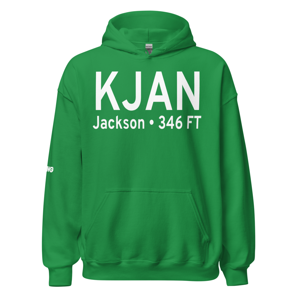 Jackson-Medgar Wiley Evers International Airport (KJAN) ICAO Hoodie Sweatshirt 