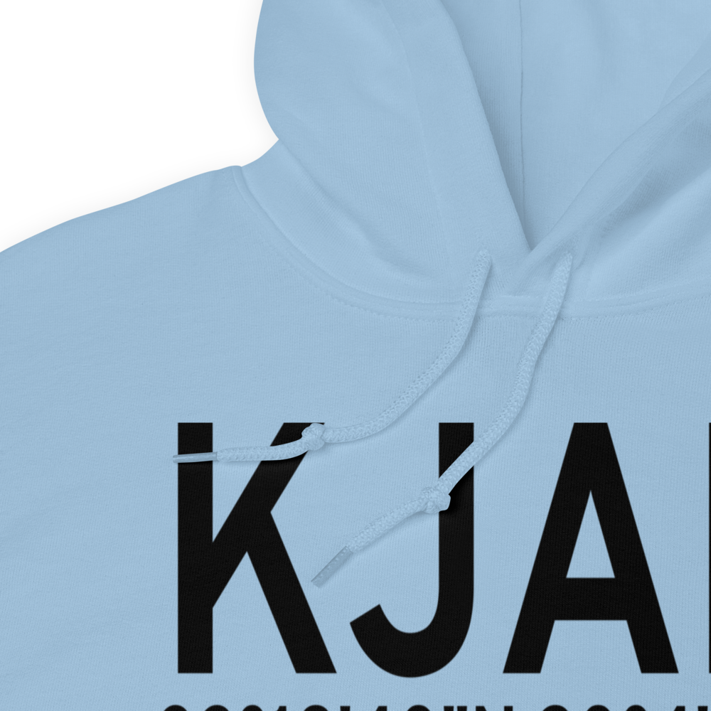 Jackson-Medgar Wiley Evers International Airport (KJAN) ICAO Hoodie Sweatshirt 