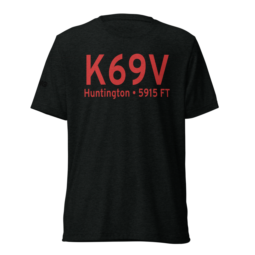 Huntington Municipal Airport (K69V) ICAO Tri-blend T-Shirt 