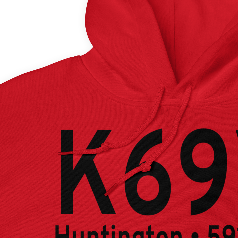 Huntington Municipal Airport (K69V) ICAO Hoodie Sweatshirt 