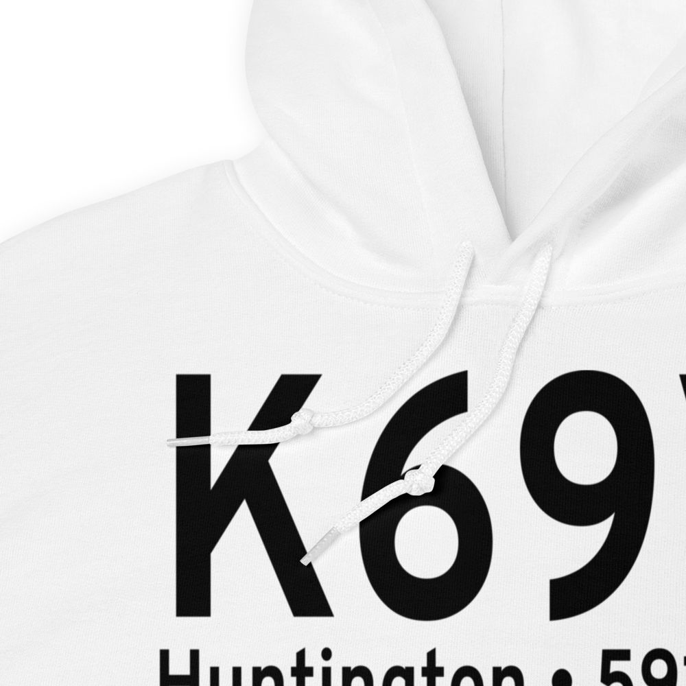 Huntington Municipal Airport (K69V) ICAO Hoodie Sweatshirt 