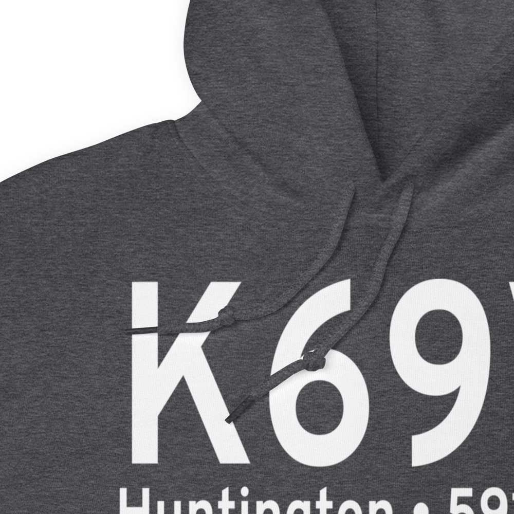 Huntington Municipal Airport (K69V) ICAO Hoodie Sweatshirt 