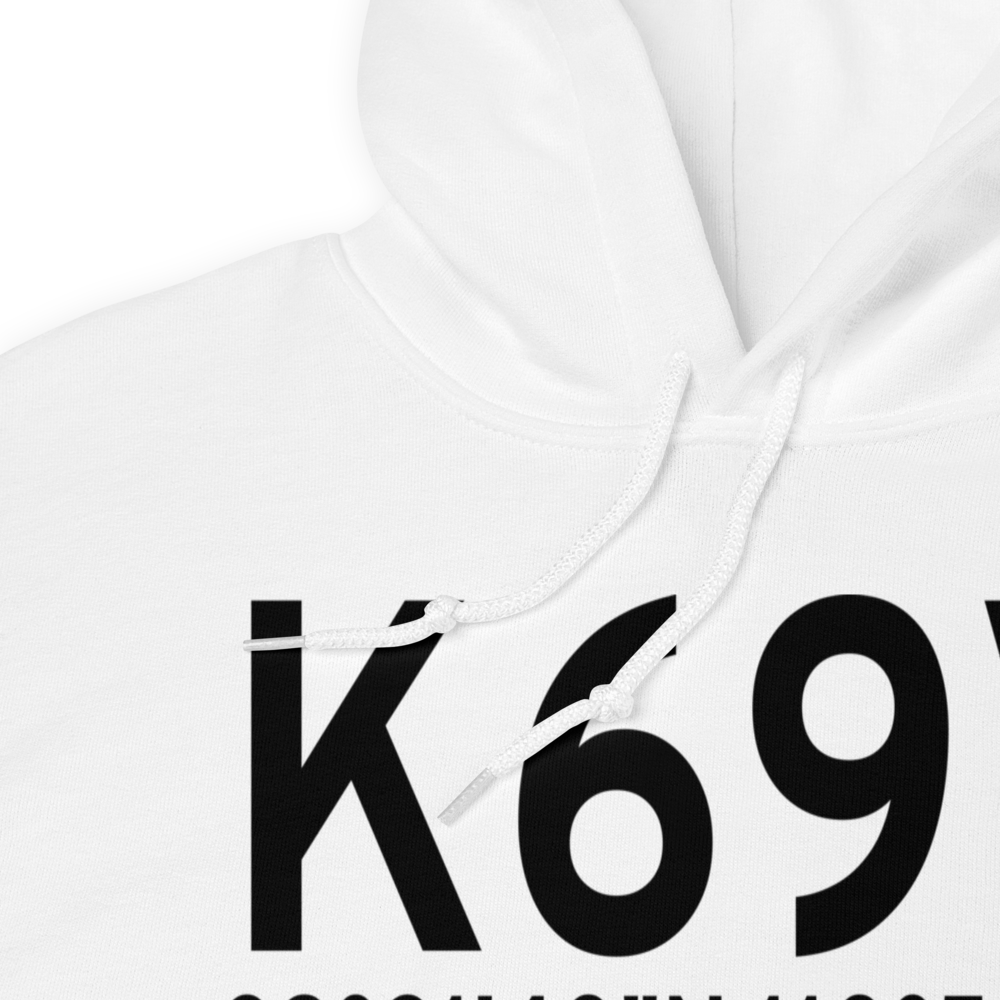 Huntington Municipal Airport (K69V) ICAO Hoodie Sweatshirt 