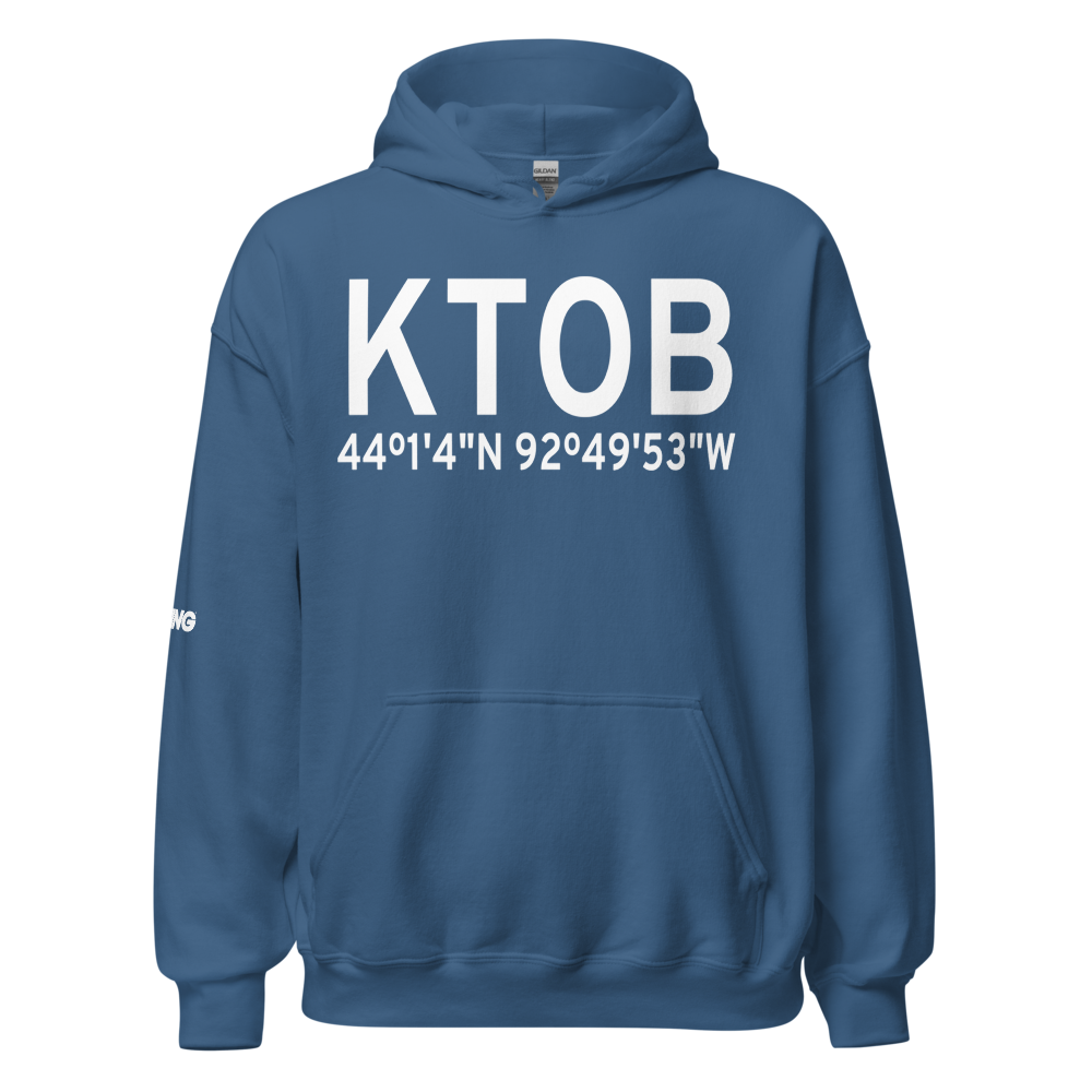 Dodge Center Airport (KTOB) ICAO Hoodie Sweatshirt 