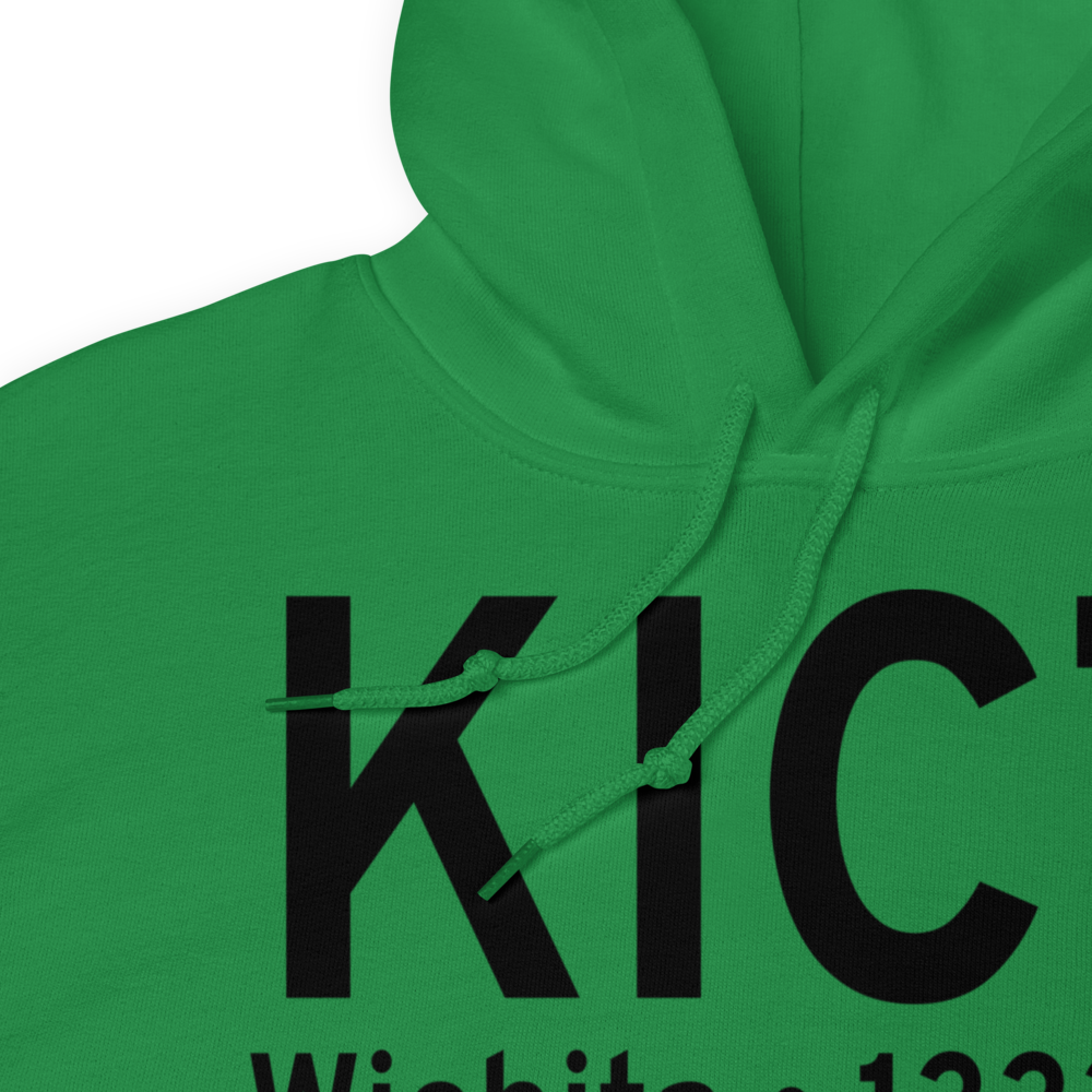 Wichita Eisenhower National Airport (KICT) ICAO Hoodie Sweatshirt 