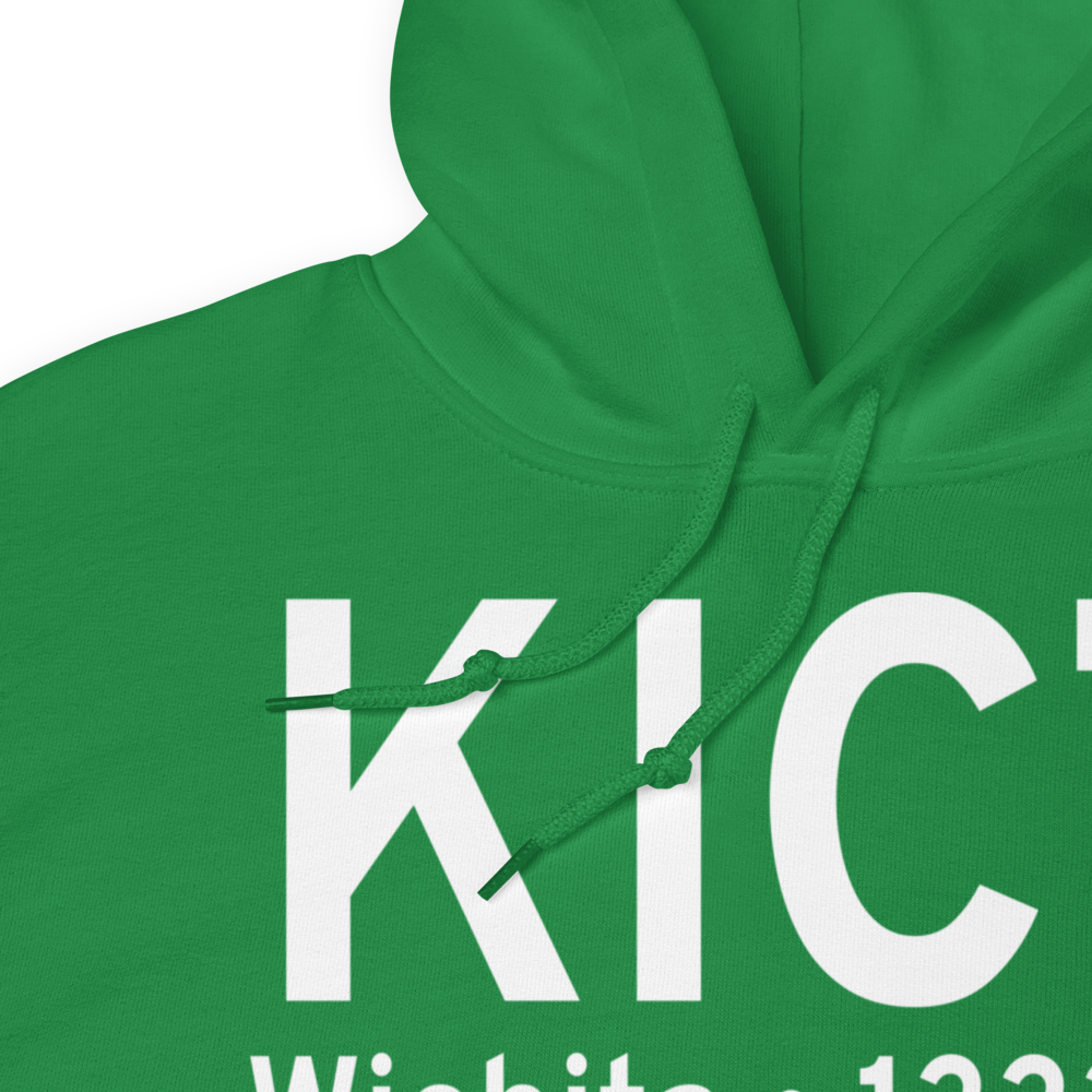 Wichita Eisenhower National Airport (KICT) ICAO Hoodie Sweatshirt 