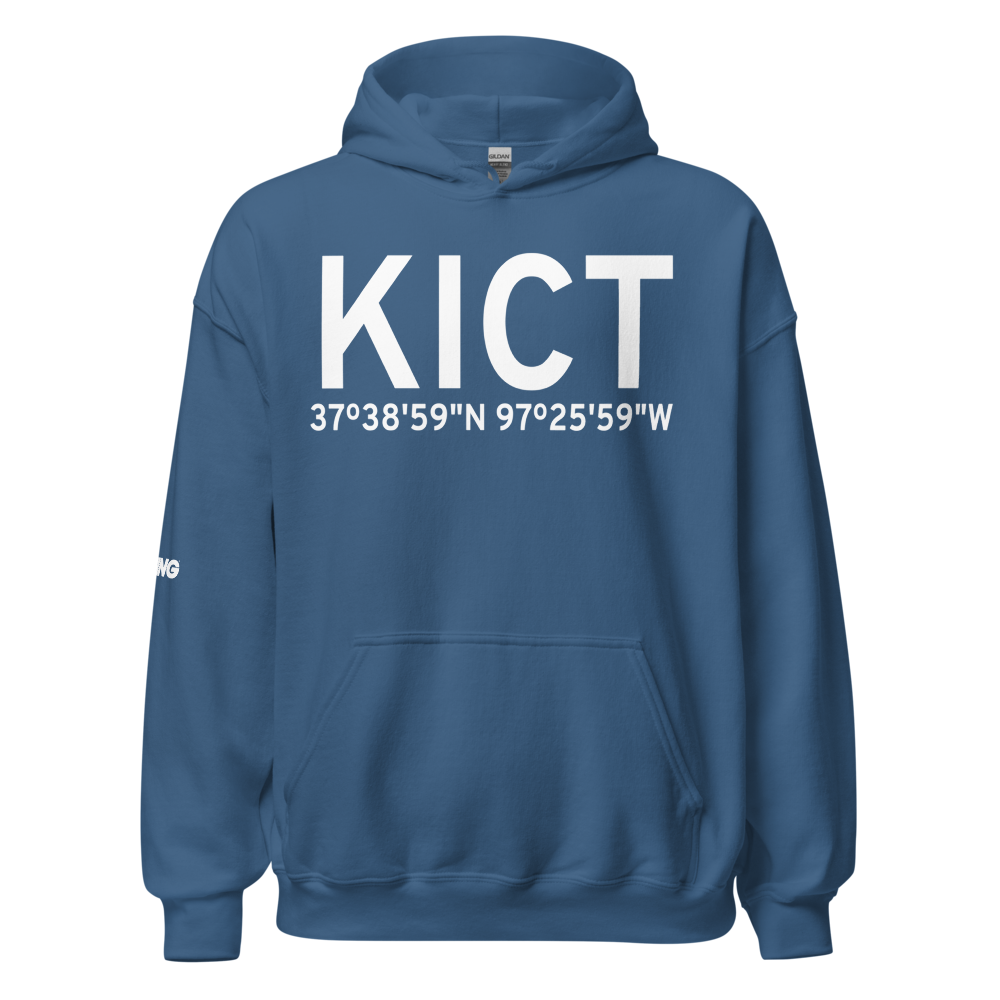 Wichita Eisenhower National Airport (KICT) ICAO Hoodie Sweatshirt 