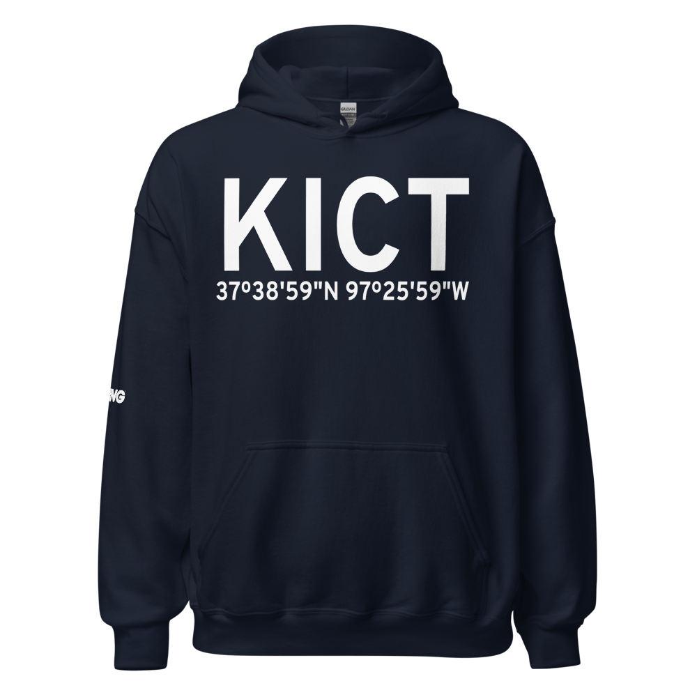 Wichita Eisenhower National Airport (KICT) ICAO Hoodie Sweatshirt 