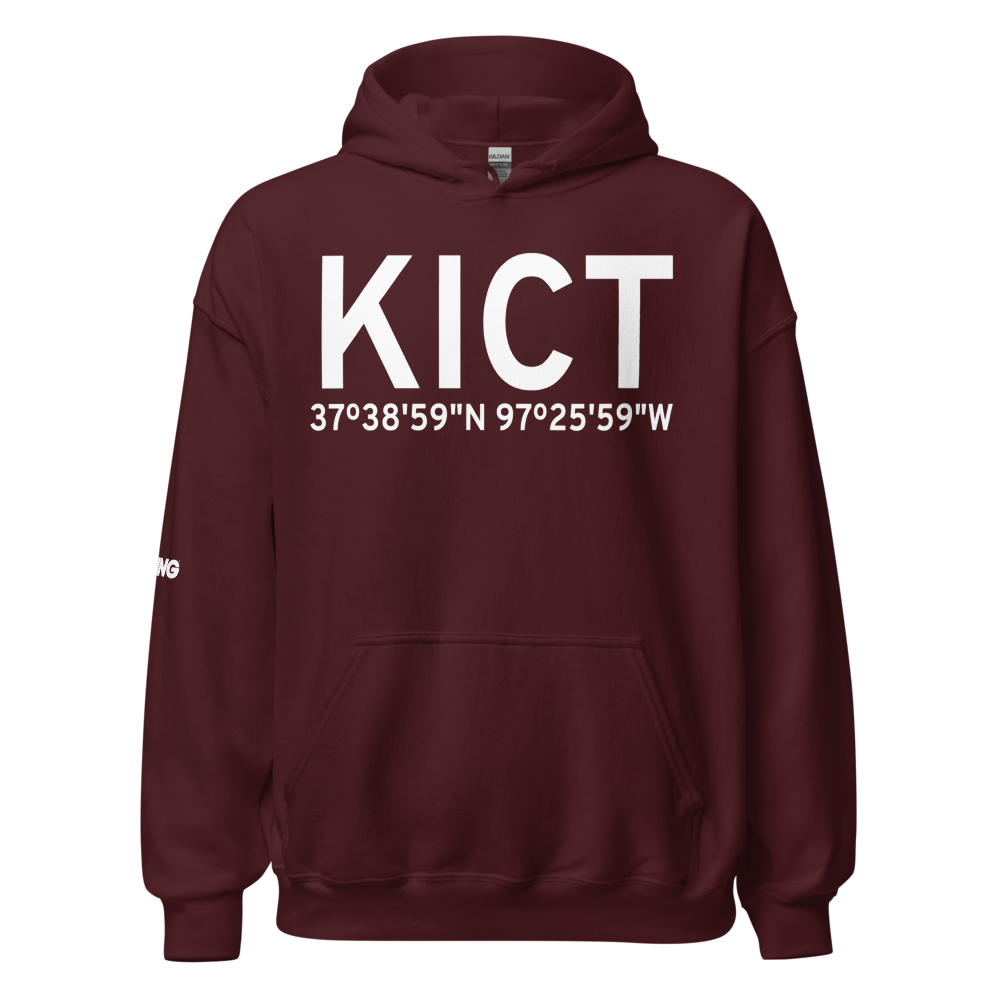 Wichita Eisenhower National Airport (KICT) ICAO Hoodie Sweatshirt 