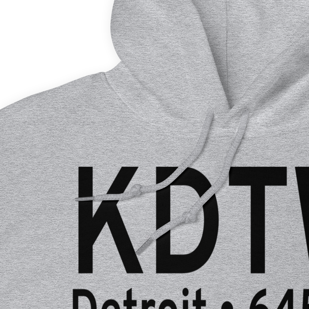 Detroit Metropolitan Wayne County Airport (KDTW) ICAO Hoodie Sweatshirt 