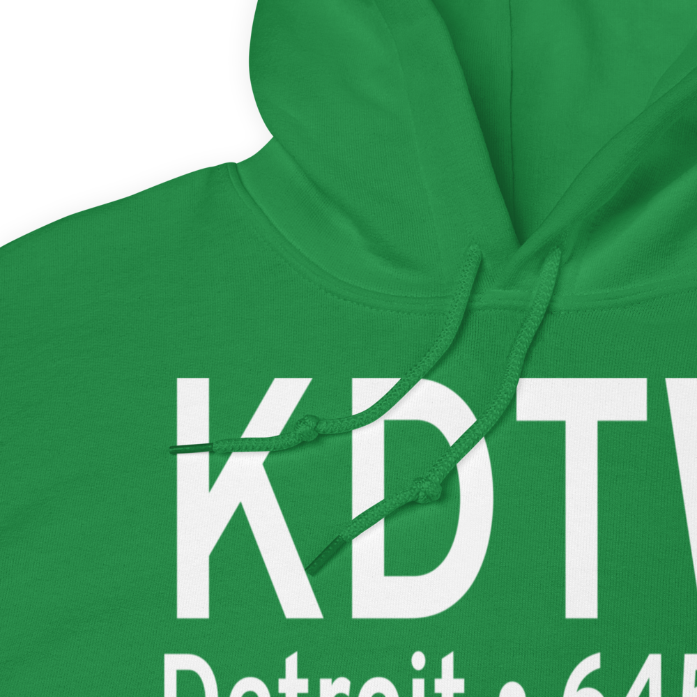 Detroit Metropolitan Wayne County Airport (KDTW) ICAO Hoodie Sweatshirt 
