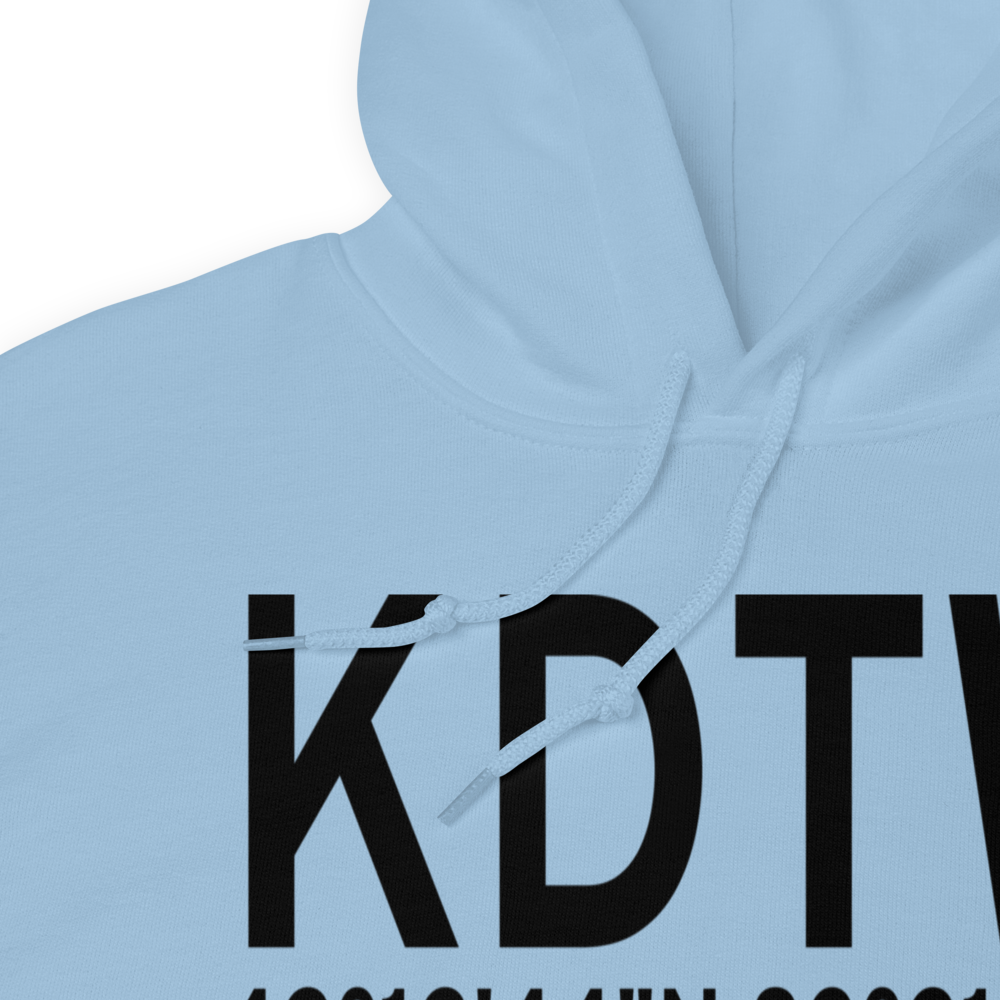 Detroit Metropolitan Wayne County Airport (KDTW) ICAO Hoodie Sweatshirt 