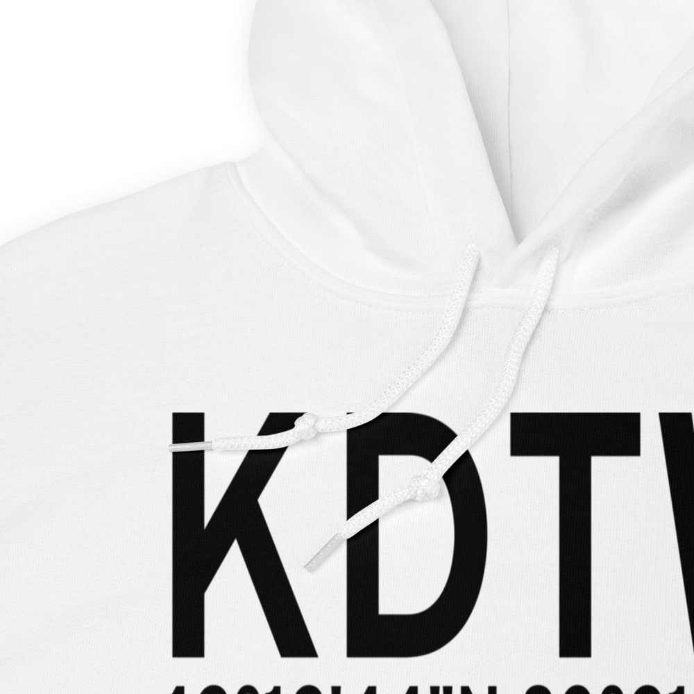 Detroit Metropolitan Wayne County Airport (KDTW) ICAO Hoodie Sweatshirt 