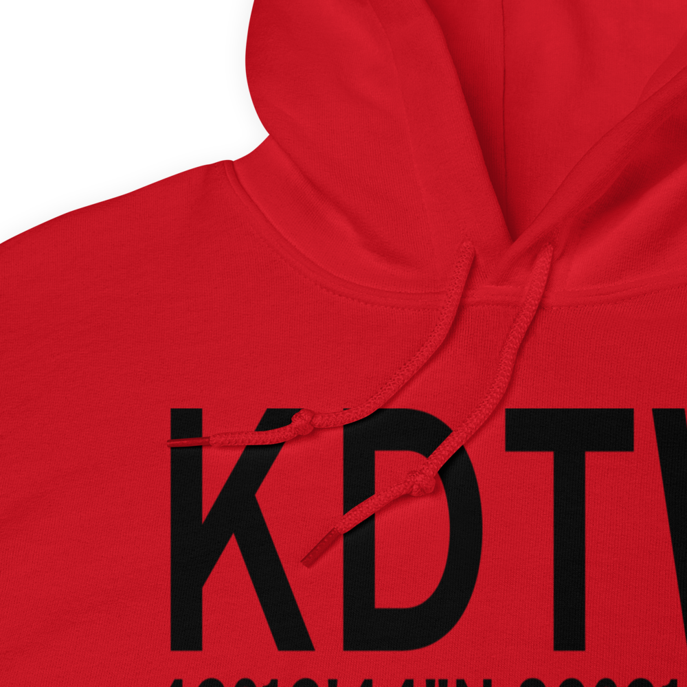 Detroit Metropolitan Wayne County Airport (KDTW) ICAO Hoodie Sweatshirt 