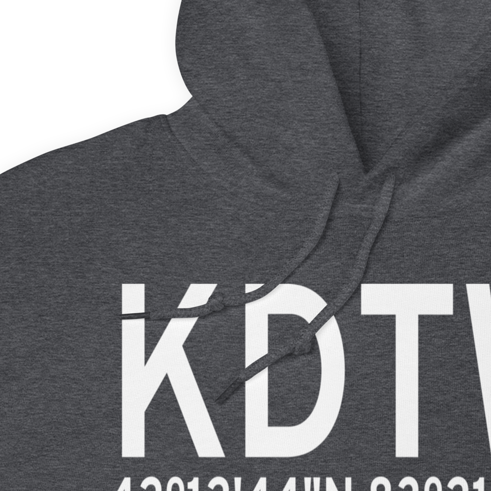 Detroit Metropolitan Wayne County Airport (KDTW) ICAO Hoodie Sweatshirt 