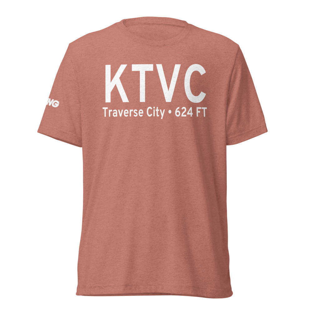Cherry Capital Airport (KTVC) ICAO Tri-blend T-Shirt 
